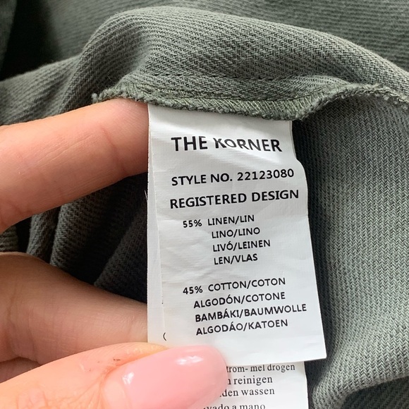 THE KORNER Khaki Midi Button Front Dress - Picture 8 of 13